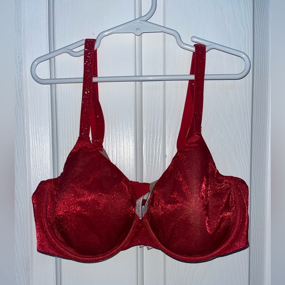 Red Sparkly Victoria's Secret Bra (36C) - Picture 1 of 5